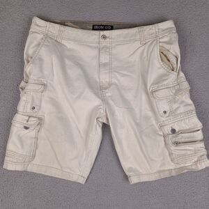 Iron Co Cargo Shorts‎ Mens 41 Beige Cotton Casual Workwear